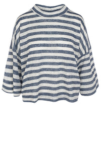 Julia Stripe T-Shirt - Porcelain blue