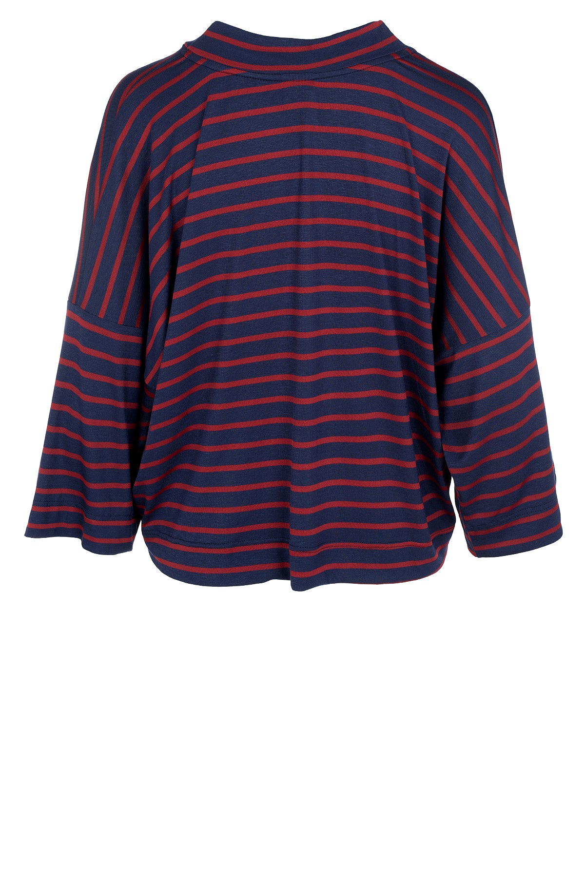 LUXZUZ // ONE TWO Julia Stripe Campaign T-Shirt 575 Navy Blue