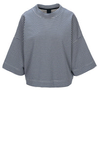 Julie Stripe Sweat - Blue jeans