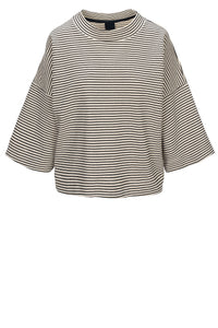 Julie Stripe Sweat - Black