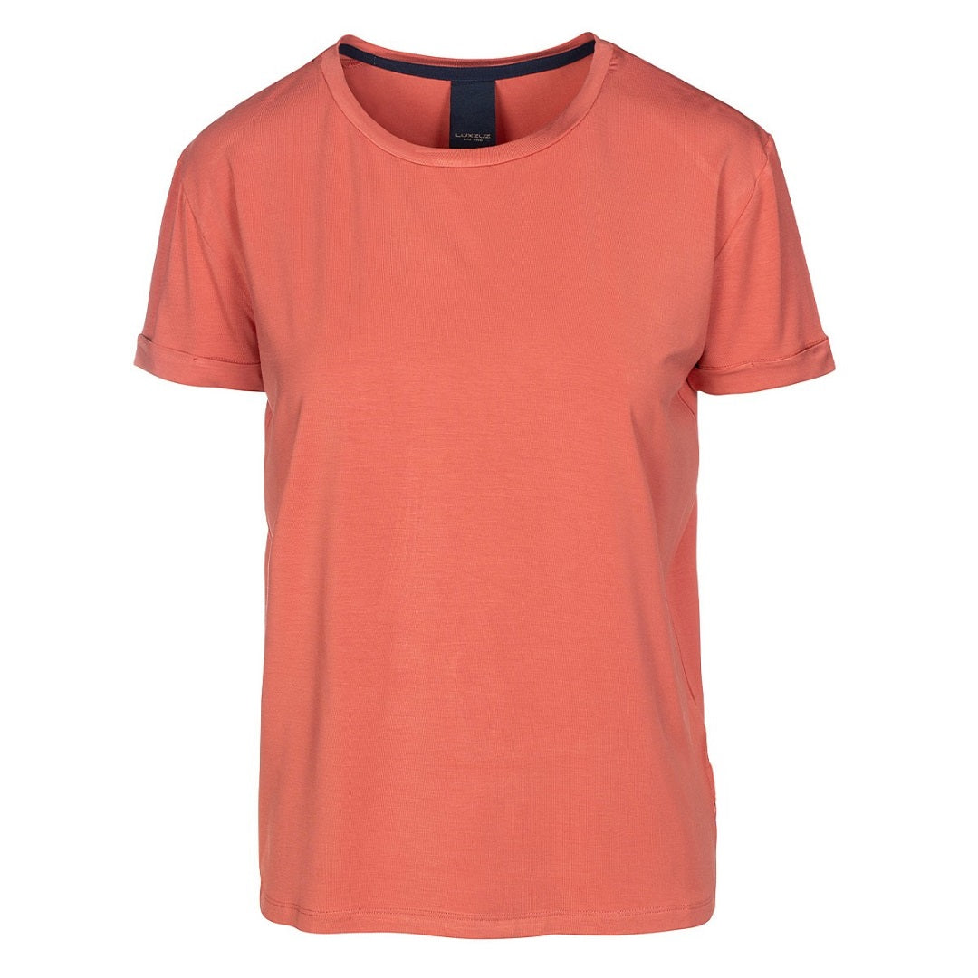 LUXZUZ // ONE TWO Karin Bamboo T-Shirt 216 Apricot Brandy