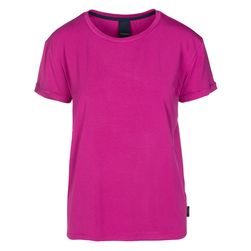 LUXZUZ // ONE TWO Karin Bamboo T-Shirt 359 Fuxia Red
