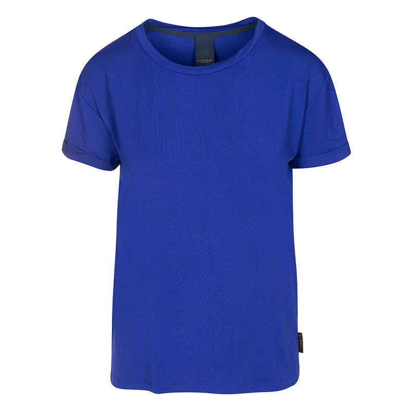 LUXZUZ // ONE TWO Karin Bamboo T-Shirt 570 Clematis Blue