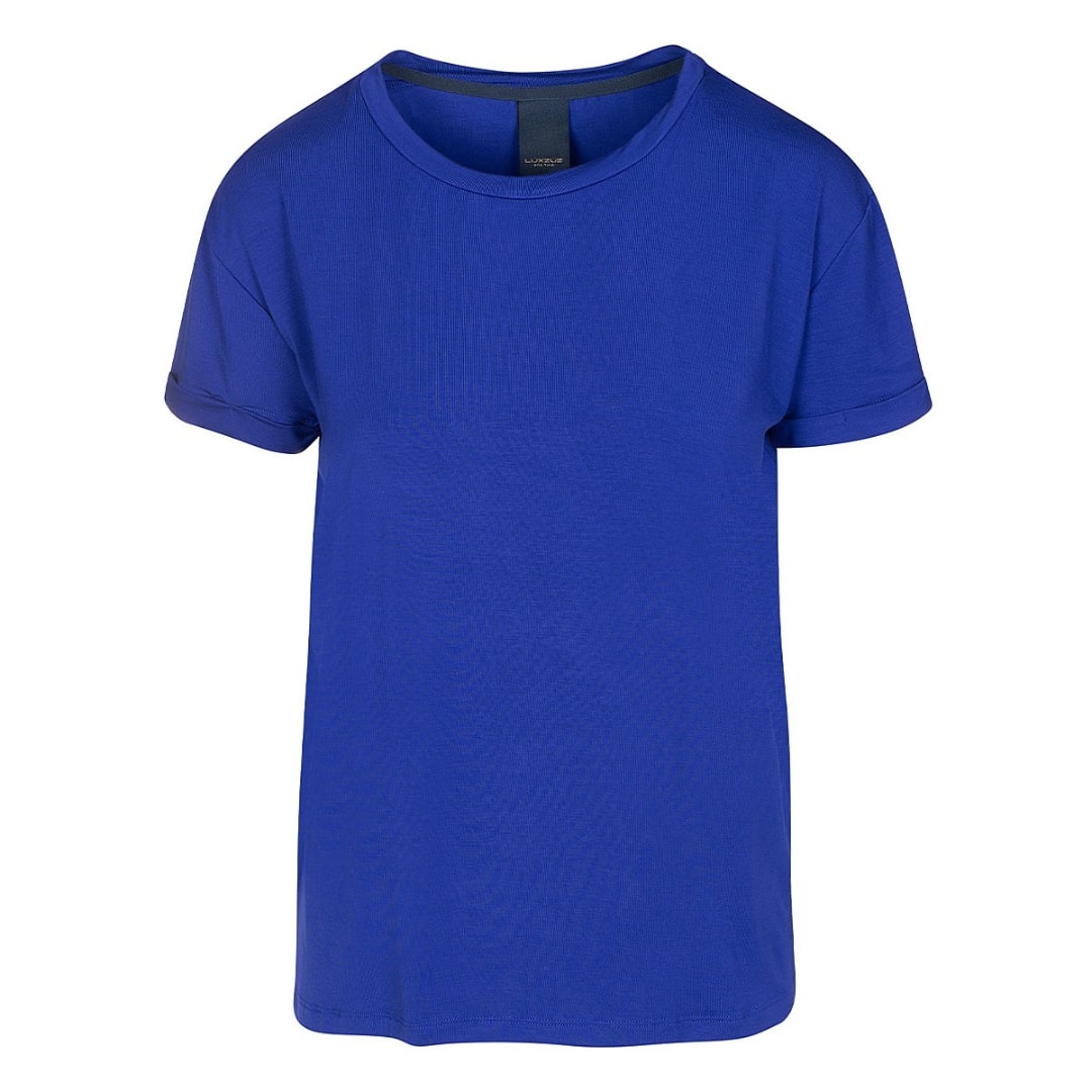 LUXZUZ // ONE TWO Karin Bamboo T-Shirt 570 Clematis Blue