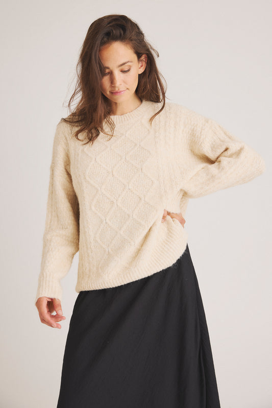 LUXZUZ // ONE TWO Karitha Knit Knit 740 Buttercream