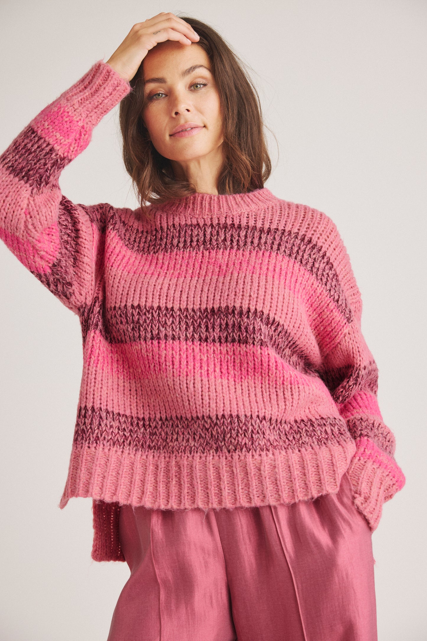 LUXZUZ // ONE TWO Karoline Knit Knit 376 Hot Pink