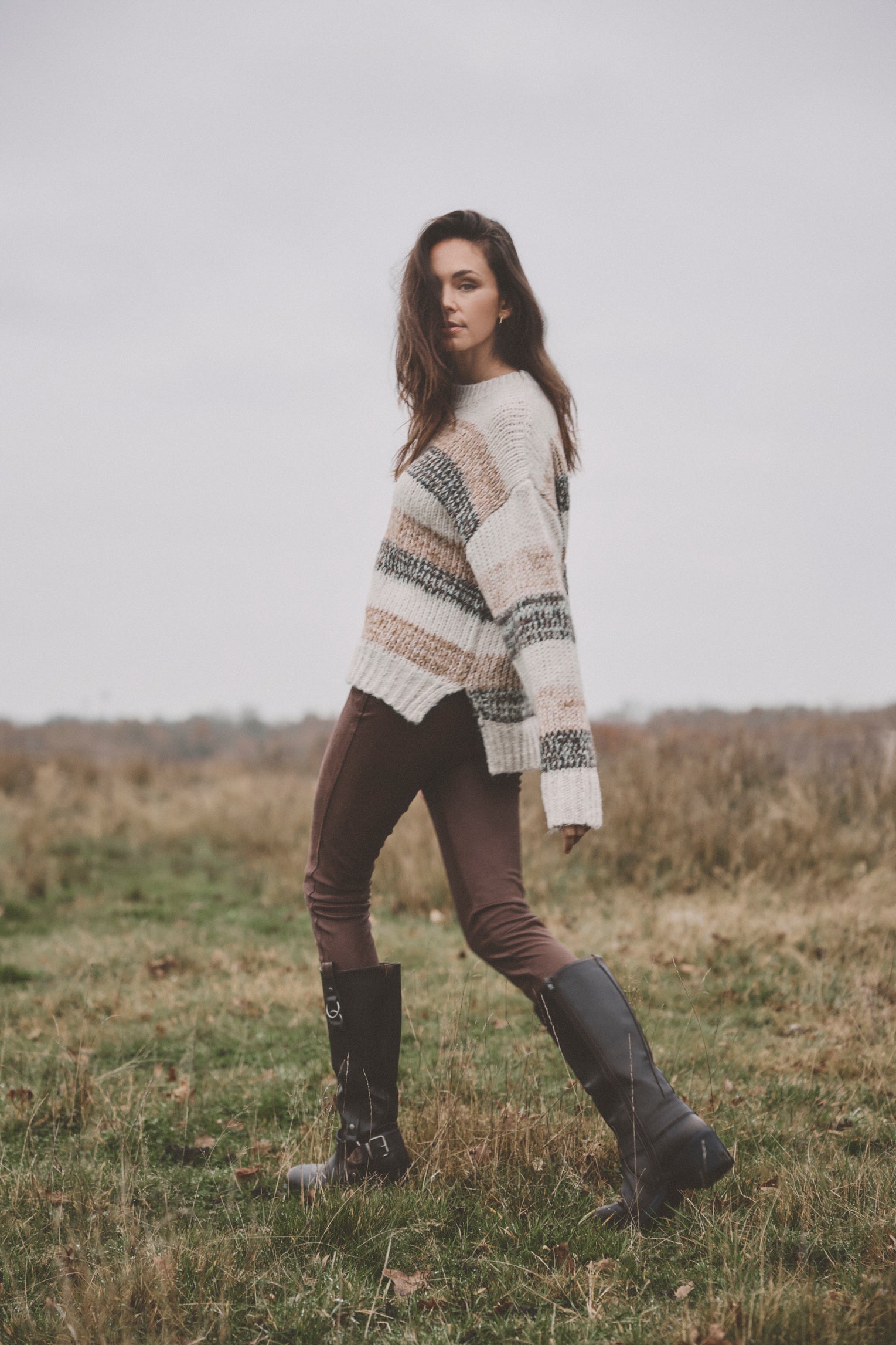 LUXZUZ // ONE TWO Karoline Knit Knit 723 Warm Taupe