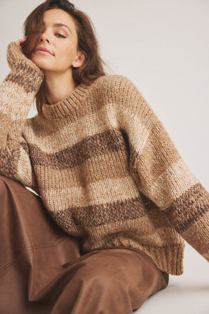 LUXZUZ // ONE TWO Karoline Knit Knit 730 Deep Taupe