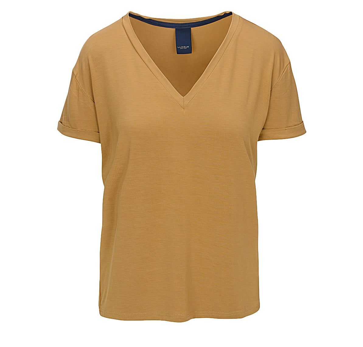 LUXZUZ // ONE TWO Karvi Bamboo T-Shirt 781 Tobacco