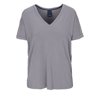LUXZUZ // ONE TWO Karvi Bamboo T-Shirt 818 Steel Grey
