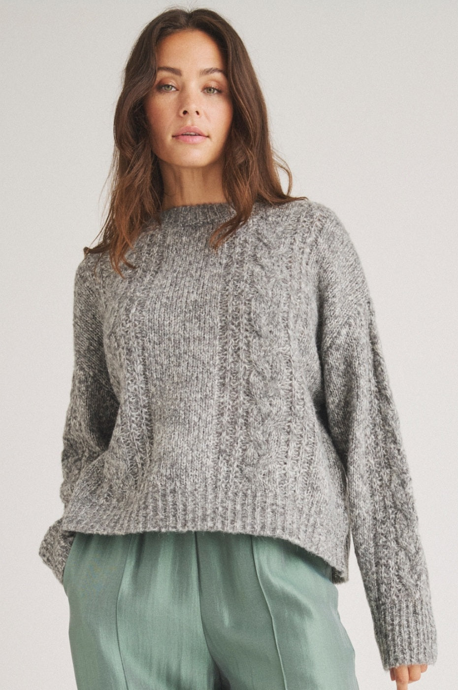 LUXZUZ // ONE TWO Katriona Knit Knit 816 Dark Grey Melange