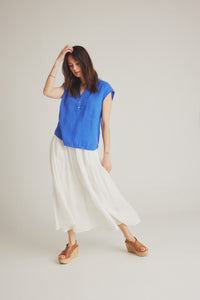 Kikantia Top - Palace Blue