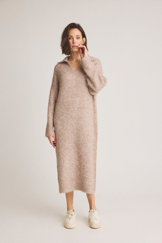 LUXZUZ // ONE TWO Kitnanio Knit Dress Knit 726 Pine Bark