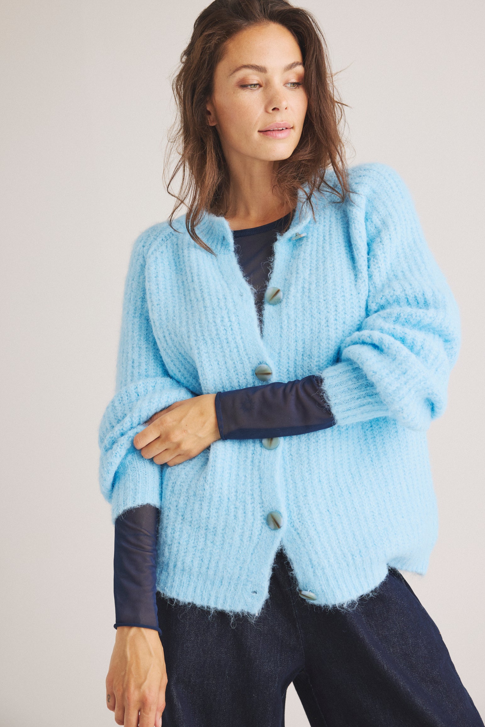 LUXZUZ // ONE TWO Klea Knit Knit 521 Bright Sky