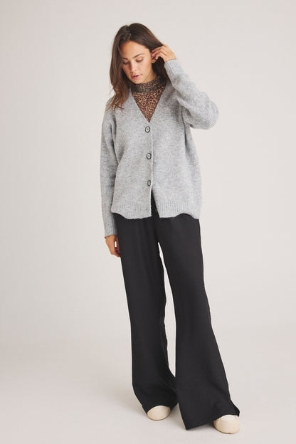 LUXZUZ // ONE TWO Korna Knit Knit 814 Grey melange