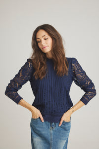 Laizy Blouse - Dark Antiqué blue