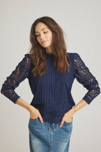 Laizy Blouse - Dark Antiqué blue