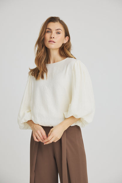 LUXZUZ // ONE TWO Leis Blouse Shirt 741 Ecru