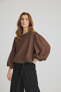 Leis Blouse - Choco Lux