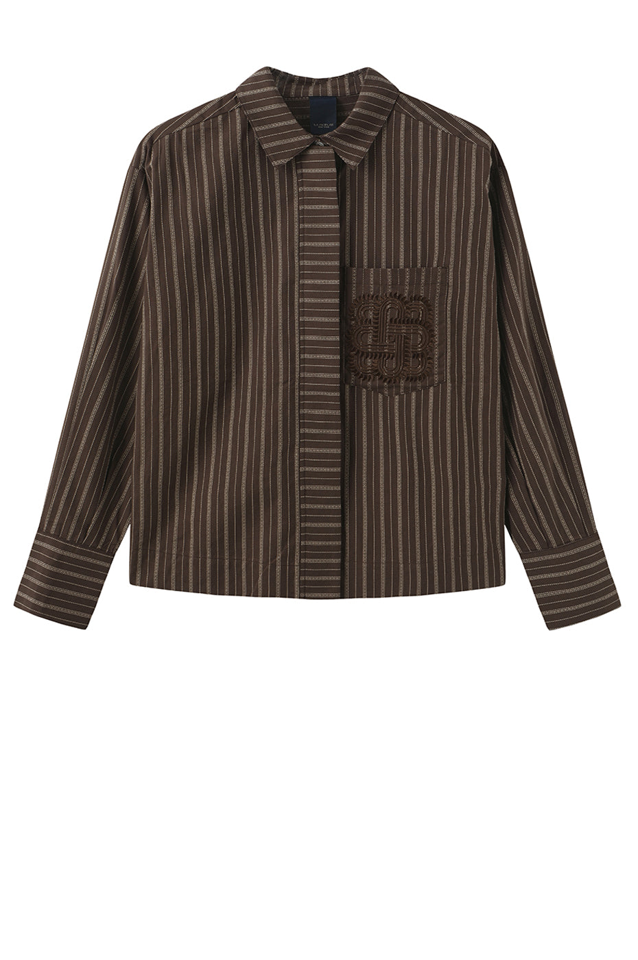 LUXZUZ // ONE TWO Makiero Shirt Shirt 699 Chocolate Brown