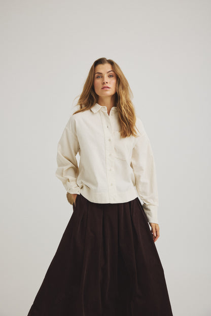 LUXZUZ // ONE TWO Makierota Shirt Shirt 741 Ecru