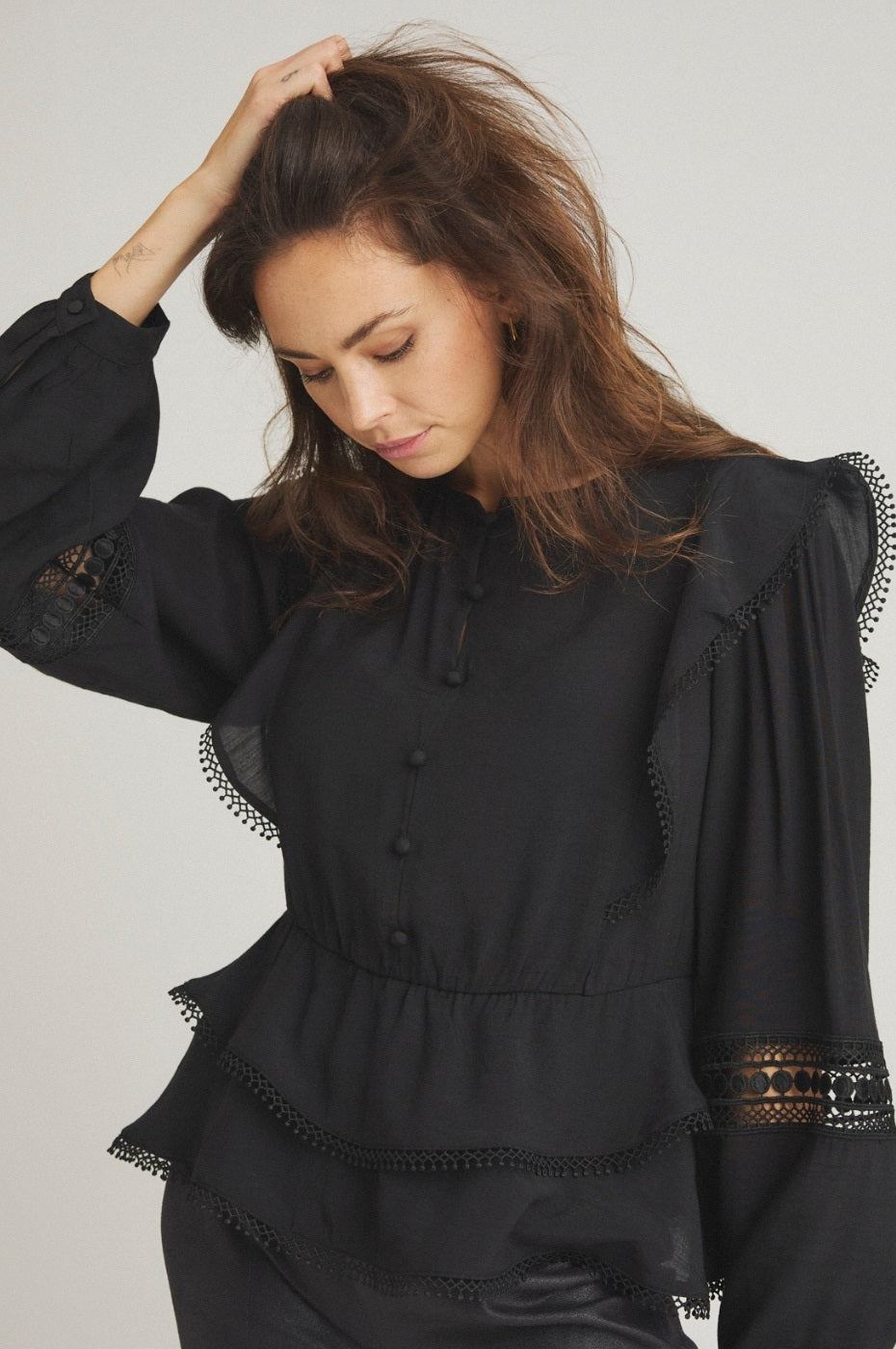 LUXZUZ // ONE TWO Marleen Blouse Blouse 999 Black