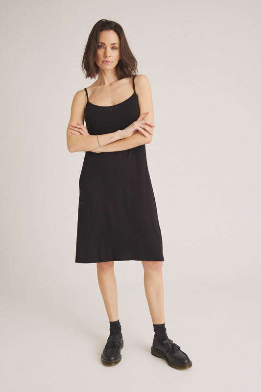 LUXZUZ // ONE TWO Melie Medi-Slip Dress Dress 999 Black