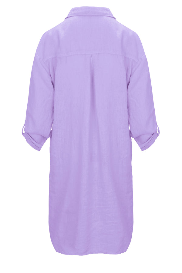 LUXZUZ // ONE TWO Osa Long Shirt Dress 421 Lavender