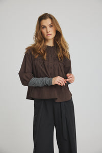 Percha Blouse - Coffee Bean