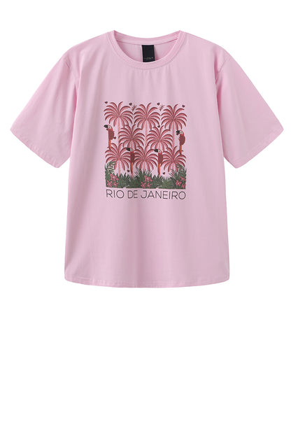 LUXZUZ // ONE TWO Rio T-shirt T-Shirt 322 Pink Lady