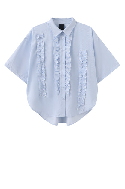 LUXZUZ // ONE TWO Rya Shirt Shirt 501 Cerulean Blue