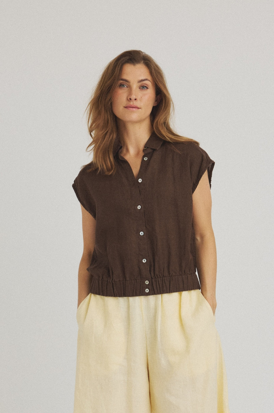 LUXZUZ // ONE TWO Sakina Shirt Shirt 799 Choco Lux