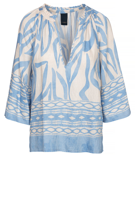 LUXZUZ // ONE TWO Salinasho Blouse Blouse 526 Della Robbia Blue