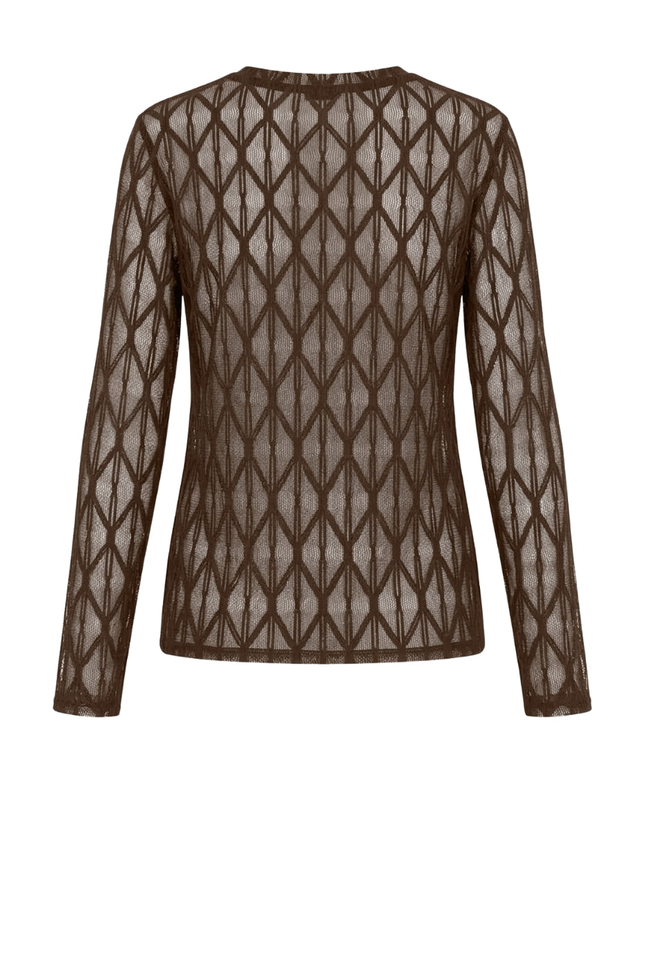 LUXZUZ // ONE TWO Segberg Lace T-shirt T-Shirt 716 Bark Brown