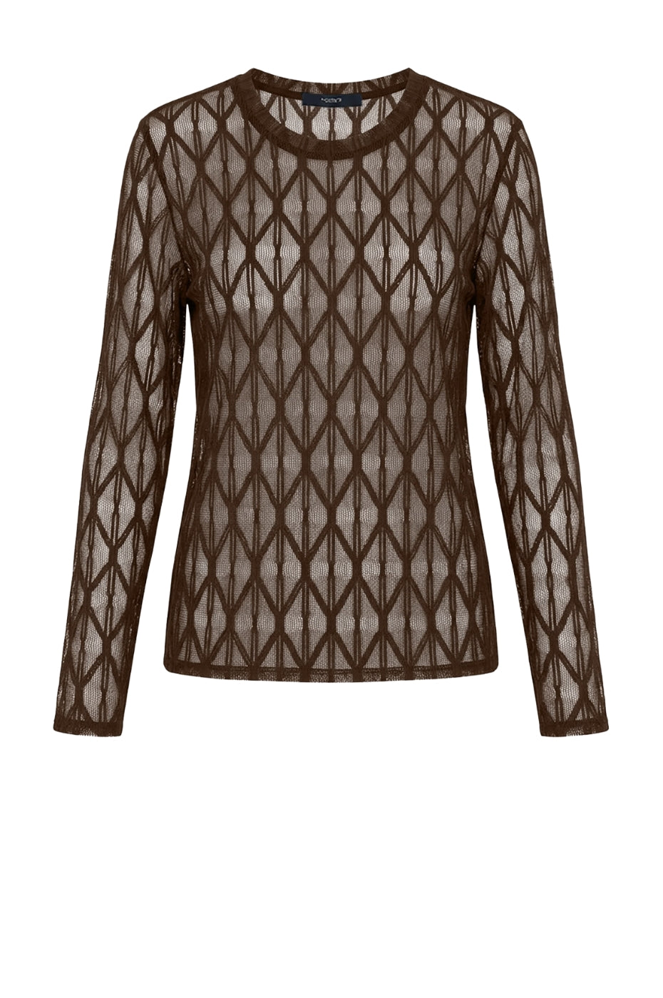 LUXZUZ // ONE TWO Segberg Lace T-shirt T-Shirt 716 Bark Brown