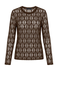 Segberg Lace T-shirt - Bark Brown