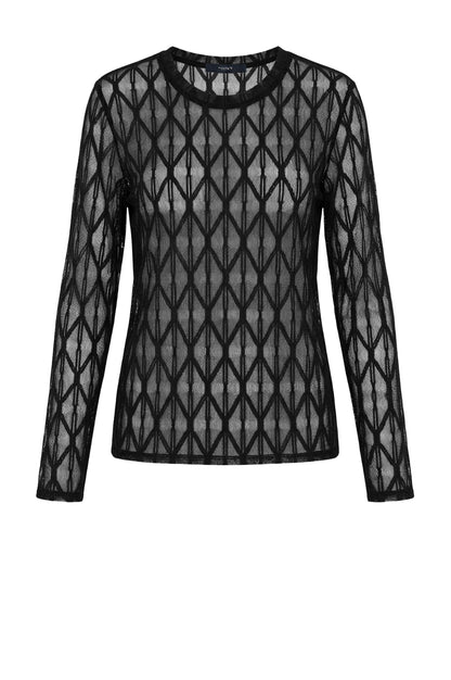 LUXZUZ // ONE TWO Segberg Lace T-shirt T-Shirt 999 Black