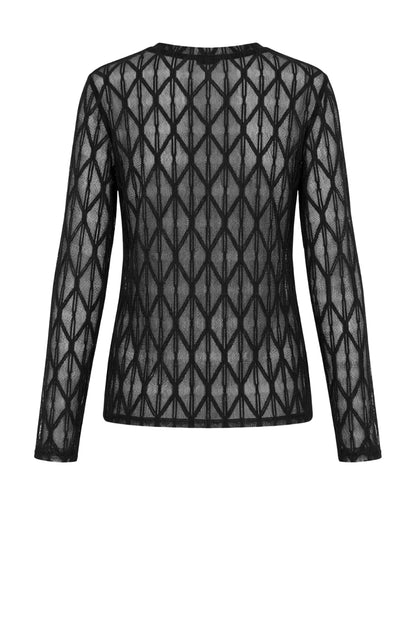 LUXZUZ // ONE TWO Segberg Lace T-shirt T-Shirt 999 Black
