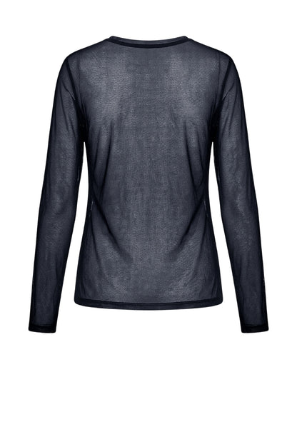LUXZUZ // ONE TWO Segberg Mesh T Shirt T-Shirt 577 Night Blue