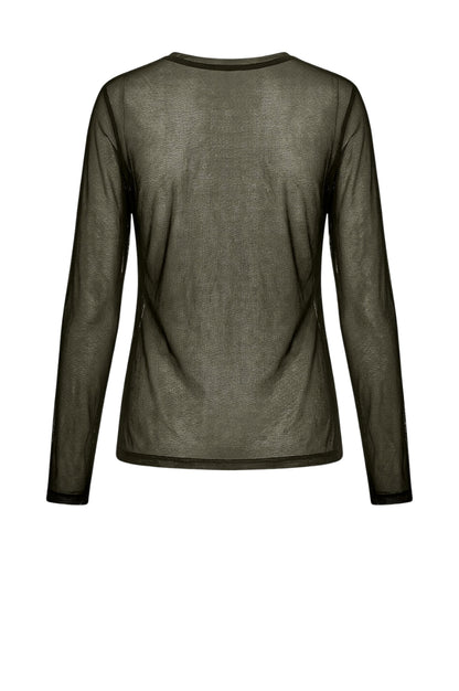 LUXZUZ // ONE TWO Segberg Mesh T Shirt T-Shirt 637 Dusty Olive