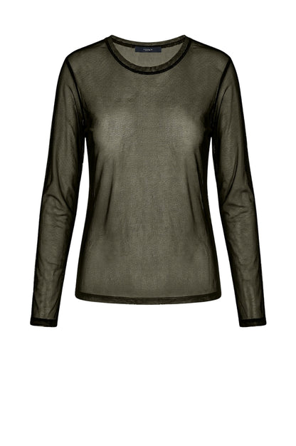 LUXZUZ // ONE TWO Segberg Mesh T Shirt T-Shirt 637 Dusty Olive
