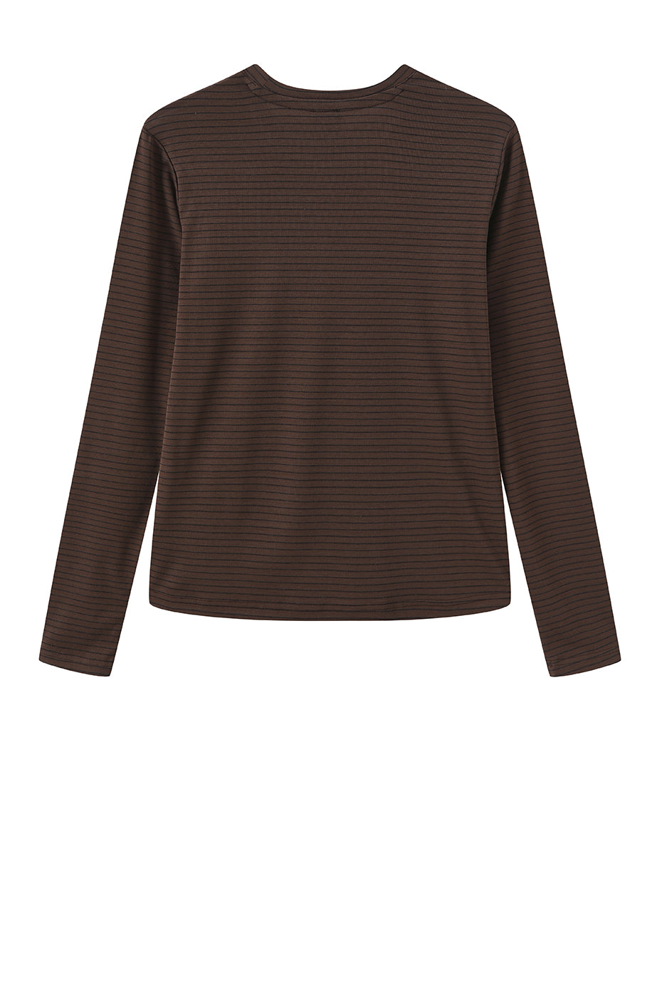 LUXZUZ // ONE TWO Segberg Stripe T-shirt T-Shirt 798 Cocoa Brown
