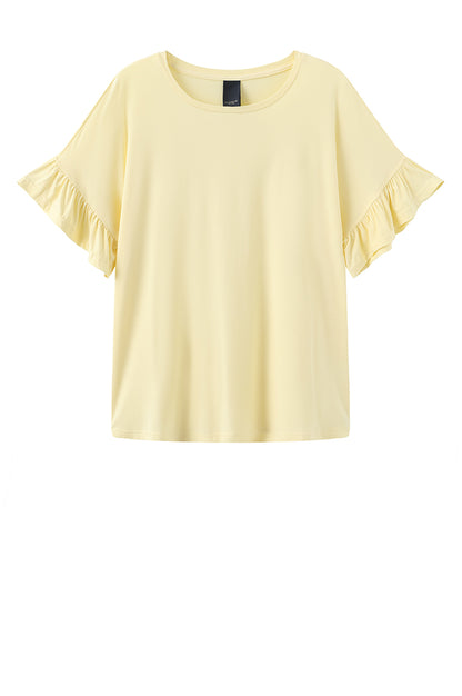 LUXZUZ // ONE TWO Seija T-shirt T-Shirt 129 Pastel Yellow