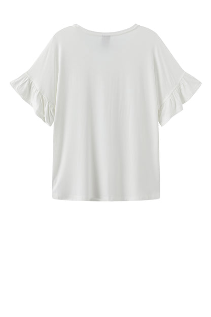 LUXZUZ // ONE TWO Seija T-shirt T-Shirt 737 Cream
