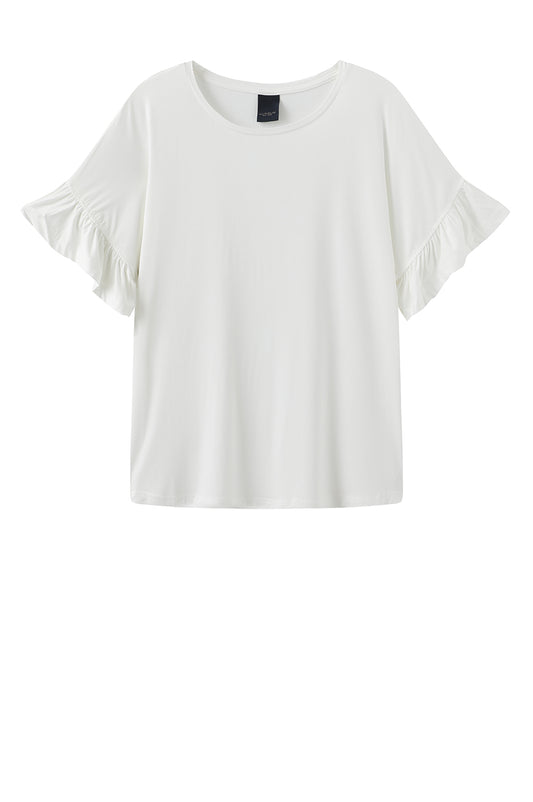 LUXZUZ // ONE TWO Seija T-shirt T-Shirt 737 Cream