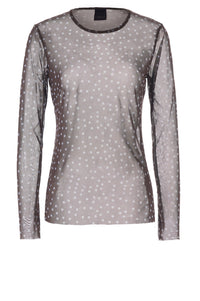 Sigborg Dot Mesh T-shirt - Blue Fog