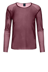 Sigborg Mesh T Shirt - Burgundy