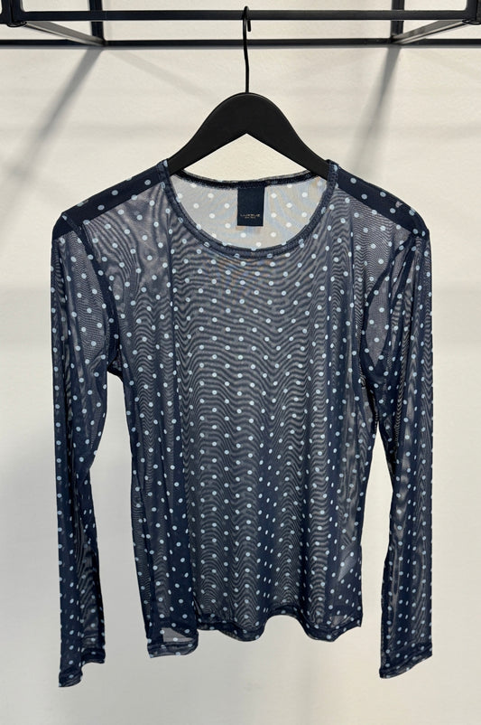 LUXZUZ // ONE TWO Sigdotti Mesh T-shirt T-Shirt 577 Night Blue