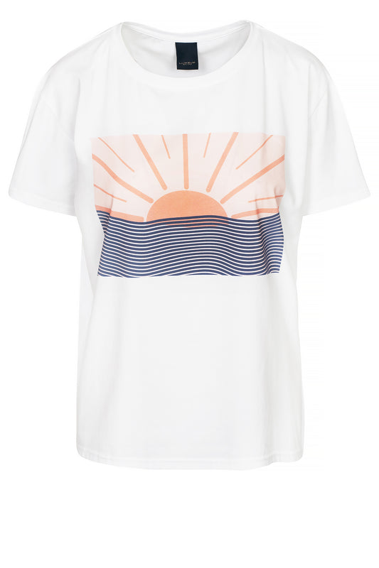 LUXZUZ // ONE TWO Sunset T-shirt T-Shirt 901 White