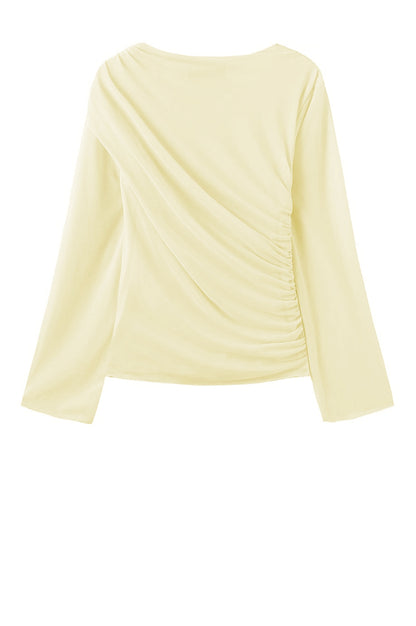 LUXZUZ // ONE TWO Thora T-Shirt T-Shirt 129 Pastel Yellow